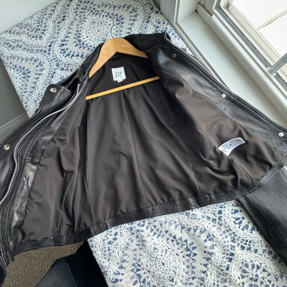 Gap leather Moto jacket size XS - Picture 3 of 4